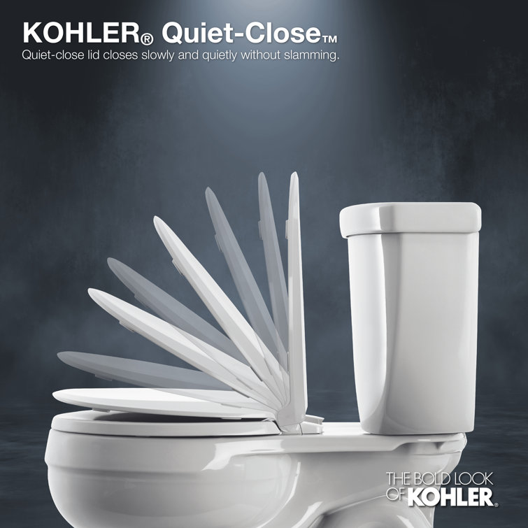 Kohler Veil™ OnePiece Elongated DualFlush Toilet with Skirted Trapway